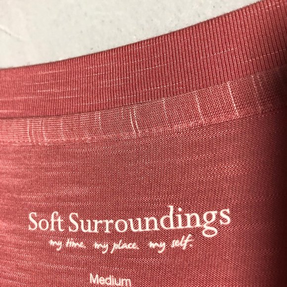 Soft Surroundings M Peach Long Sleeve V-Neck Tunic - Picture 5 of 8